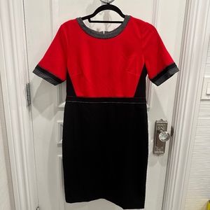 NWOT Tommy Hilfiger color block red black dress